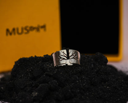 Tree of Calm Silver Ring