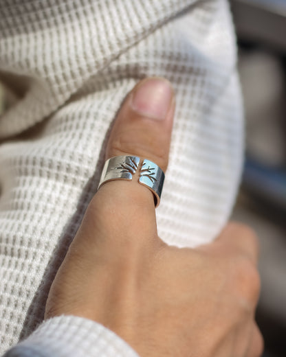Tree of Calm Silver Ring