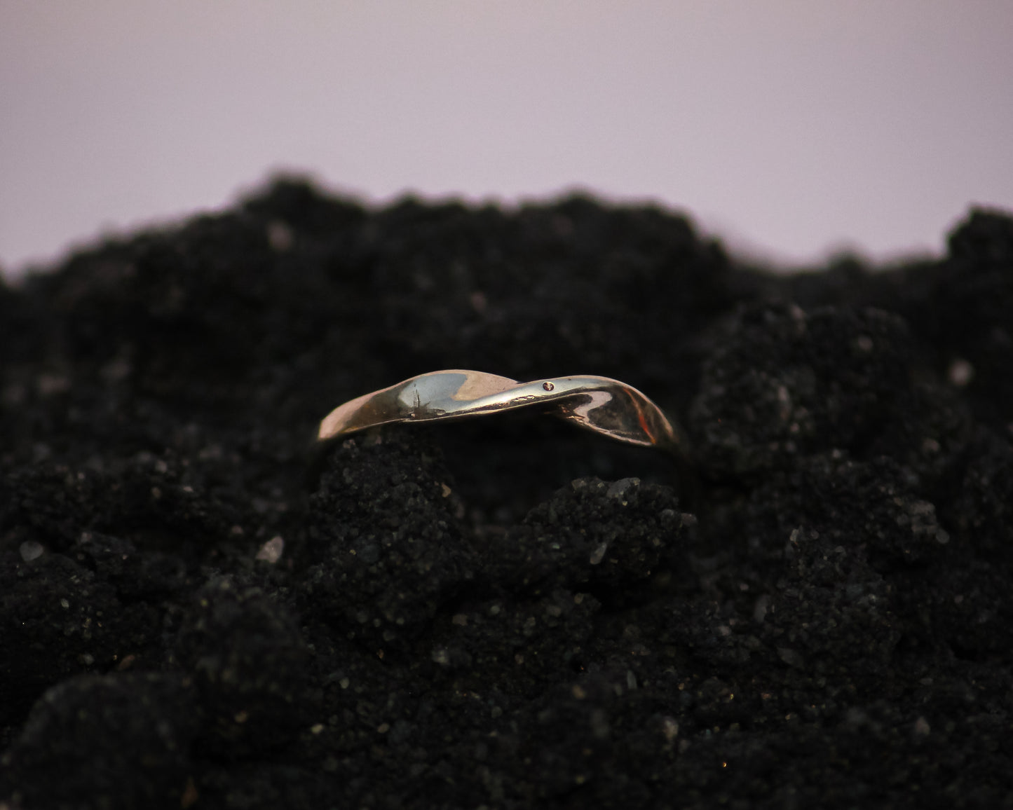 Organic Band Silver Ring