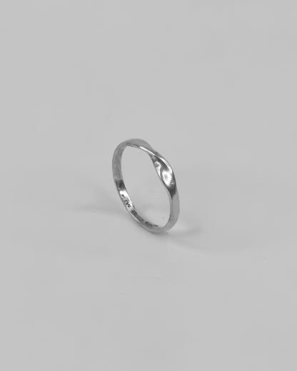 Organic Band Silver Ring