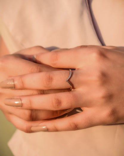 Chevron Silver Ring