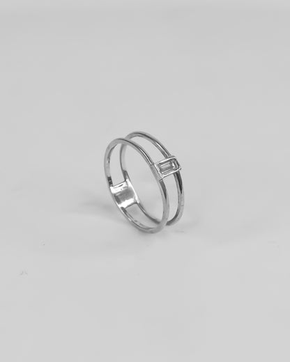Parallel Calm Silver Ring