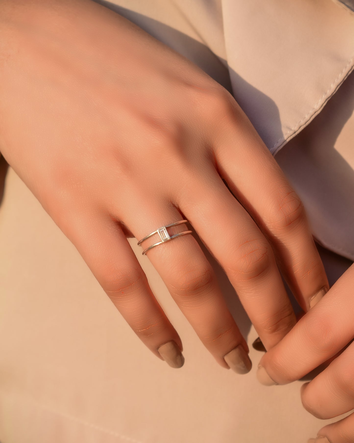 Parallel Calm Silver Ring