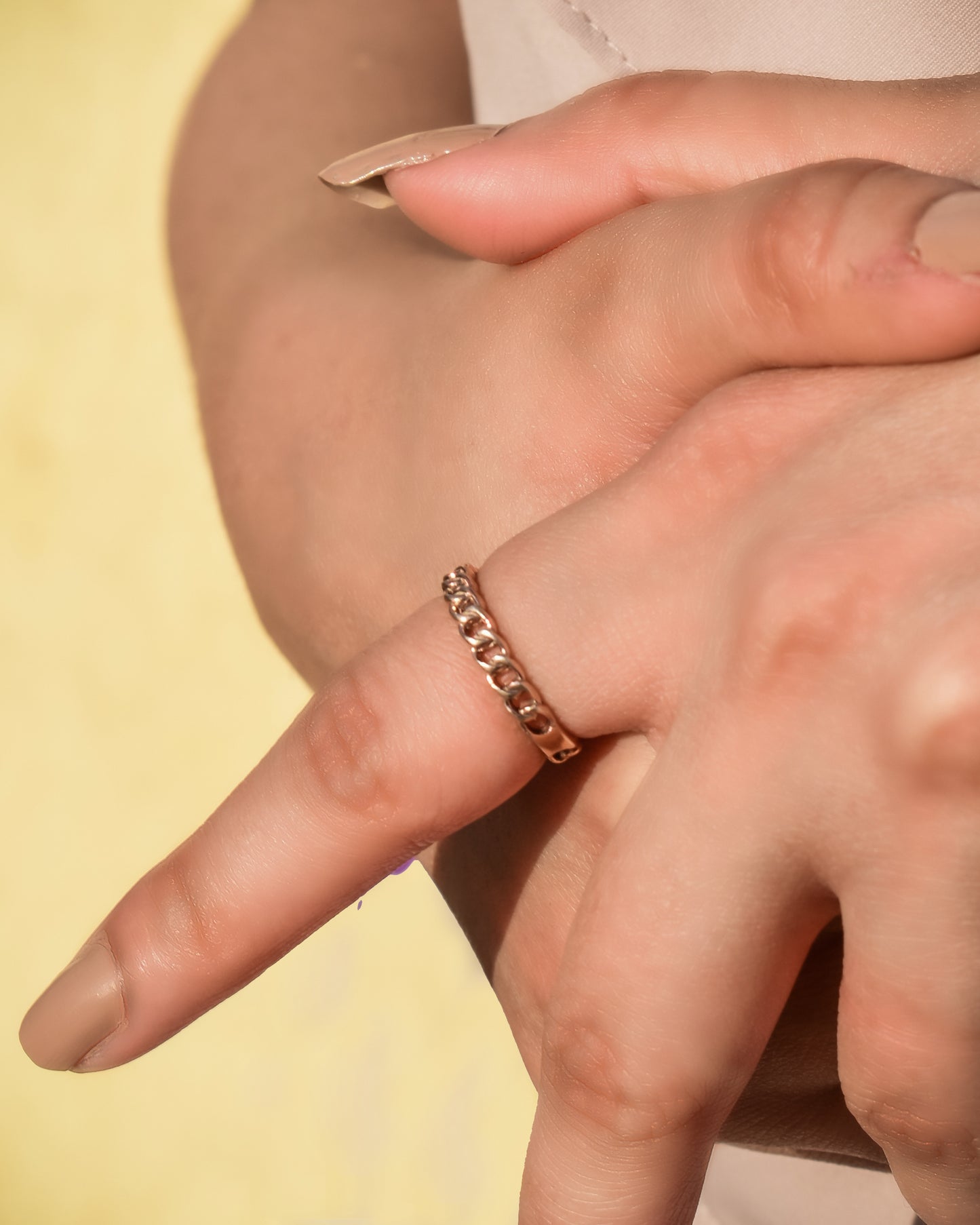 Chain Loop Ring (rose gold)